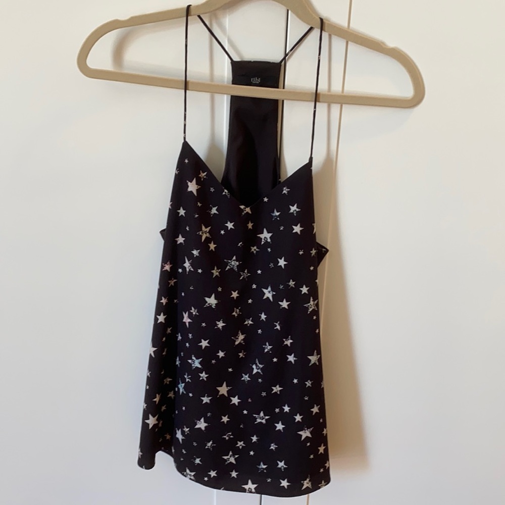 Tibi star print spaghetti strap tank size 4